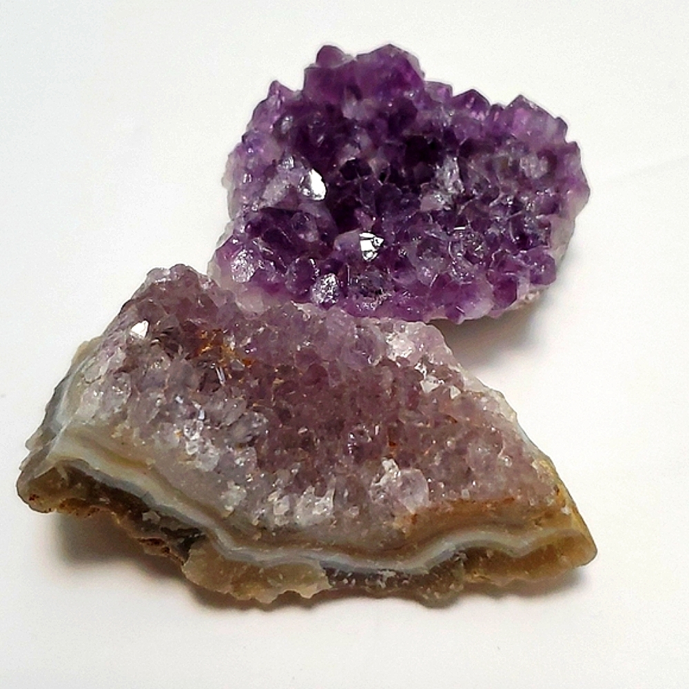 Amethyst Clusters Two Beautiful Pieces Dark & Light Colors #33 - Picture 13 of 16